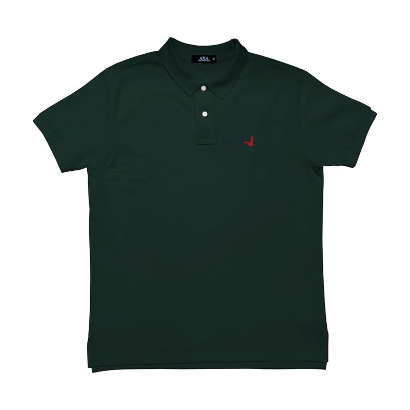 GENERICO - Camiseta Polo  AX Verde Oscuro Algodón