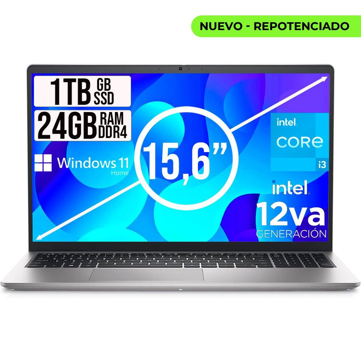DELL - PORTATIL DELL INSPIRON INTEL CORE I3 1215U SSD 1TB RAM 24GB LED 15,6 LIC W11 HOME