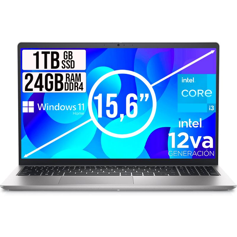 DELL - PORTATIL DELL INSPIRON INTEL CORE I3 1215U SSD 1TB RAM 24GB LED 15,6 LIC W11 HOME