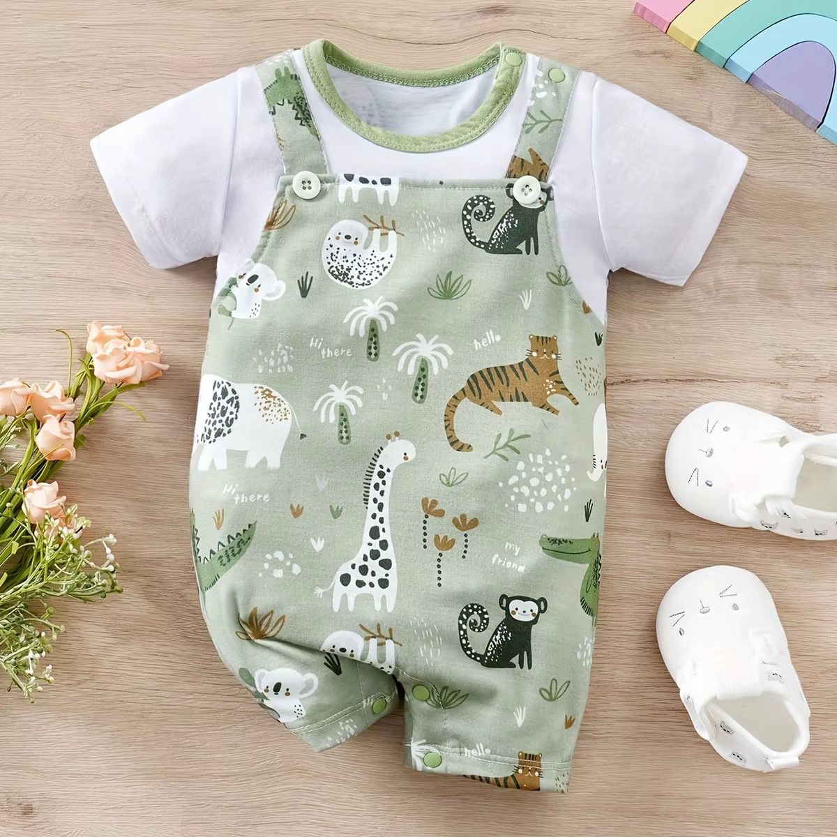 LUSOLSI - Prendas niñas ropa conjuntos vestido enterizo  Body niños