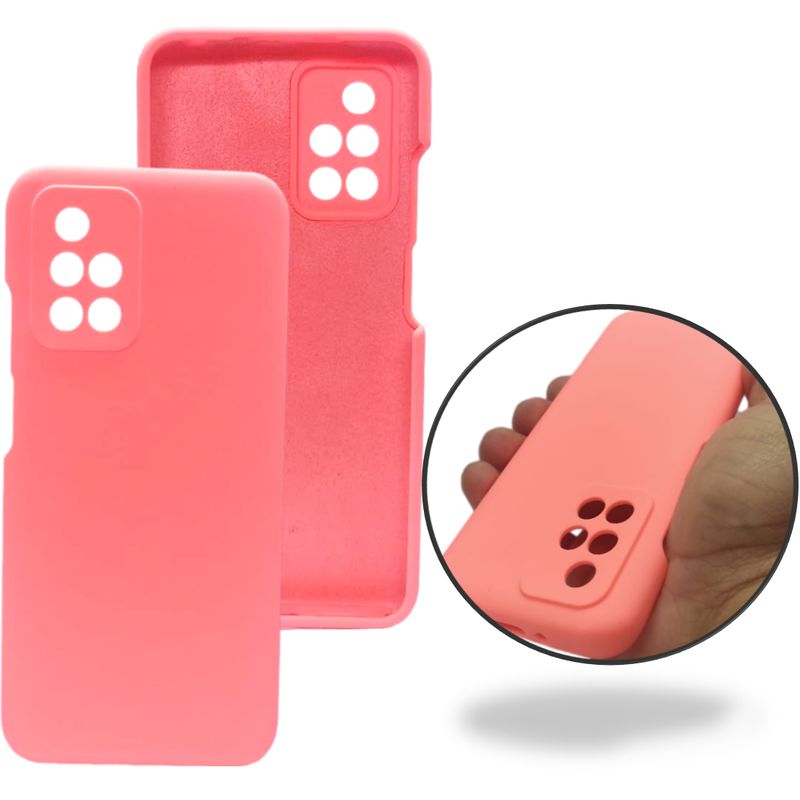 GENERICO - Funda Estuche Silicone Case Compatible Con Xiaomi Redmi 10 4G Salmon