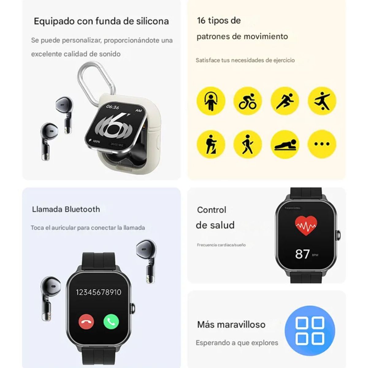 GENERICO - Relog Inteligente Smart Watch Audifonos Inalambricos Pro X10