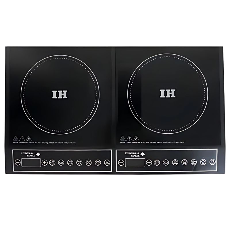 UNIVERSAL ROYAL - Estufa Induccion 110v 2 Puestos Sobre Poner Y Empotrar 800w