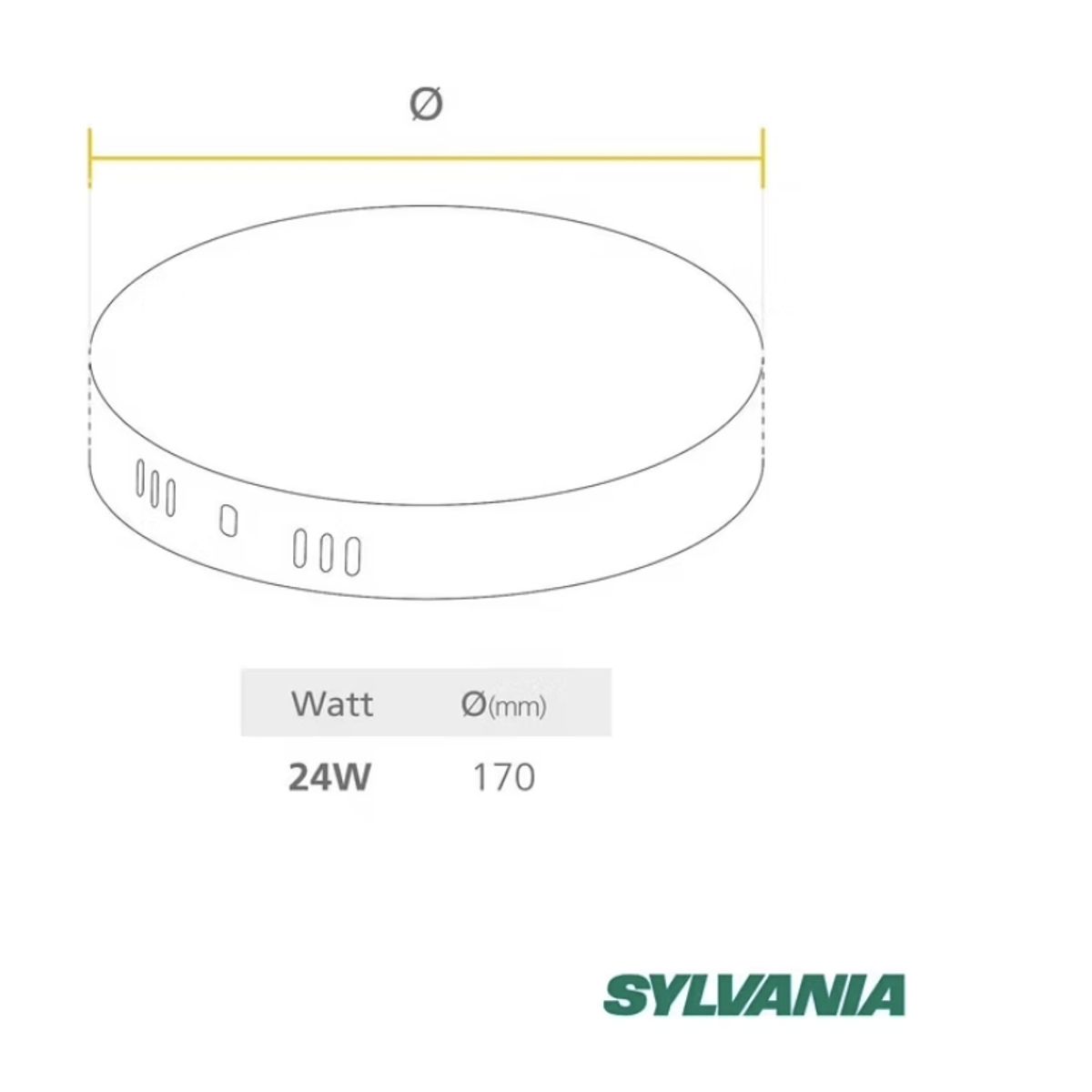 SYLVANIA - Panel Led Sin Borde Silvania 24w Luz Fria 6500k Sobreponer