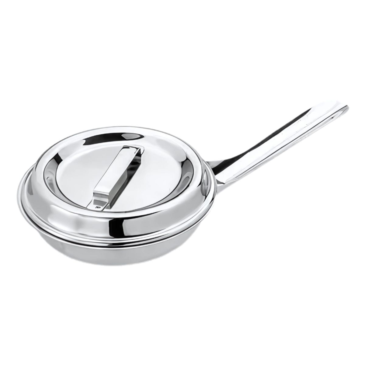 GENERICO - Sartén Huevos 15cm Acero Quirurgico 1810 Con Tapa Premium