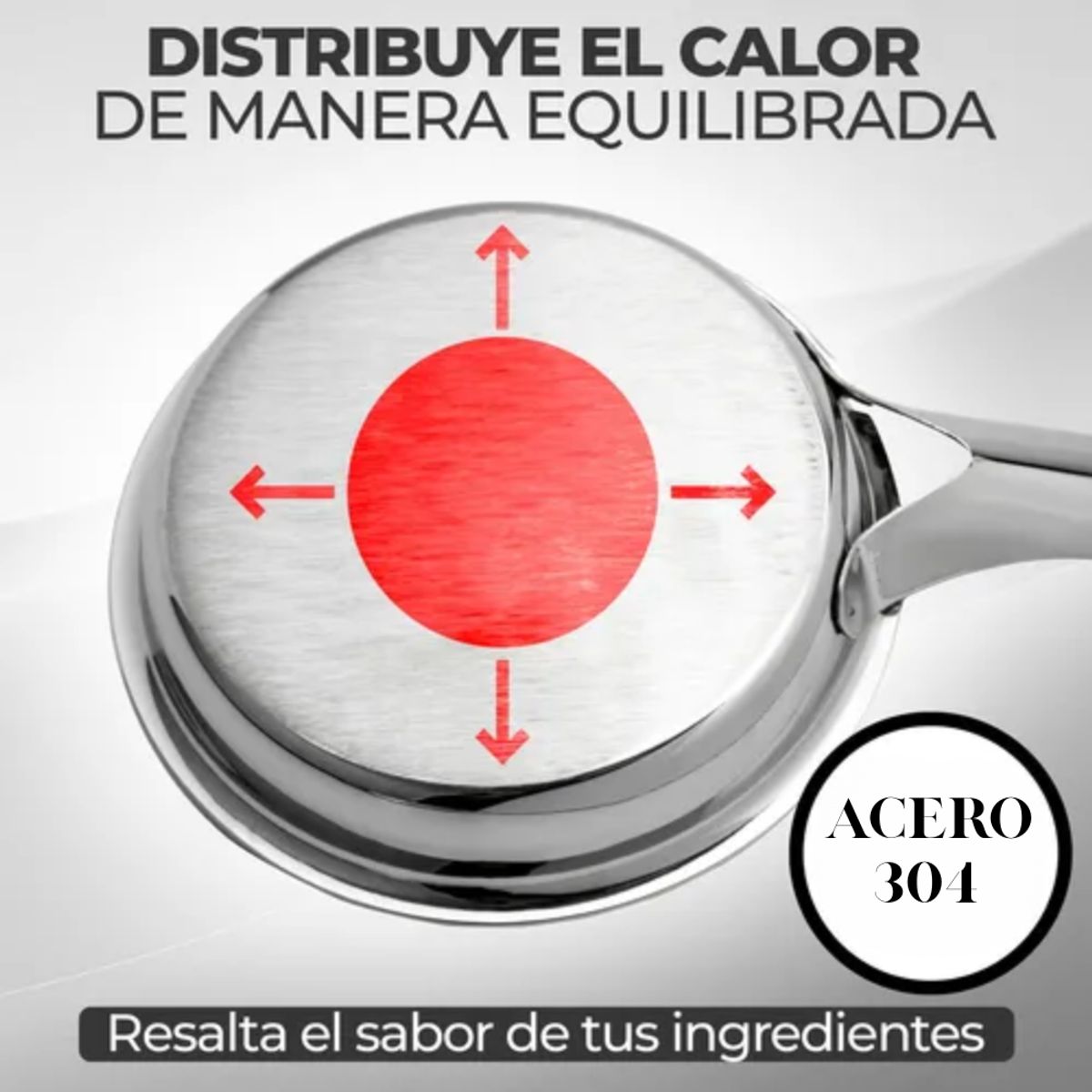 GENERICO - Sartén Huevos 15cm Acero Quirurgico 1810 Con Tapa Premium