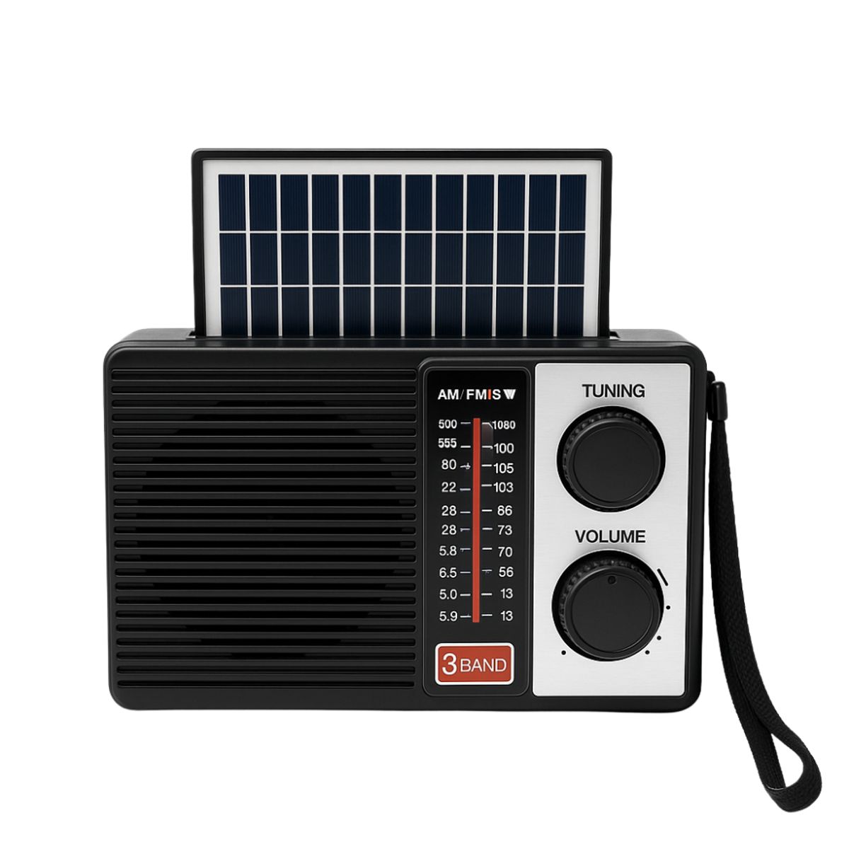 GENERICO - Radio Am Fm Portatil Solar Recargable 3 Bandas Usb Sd