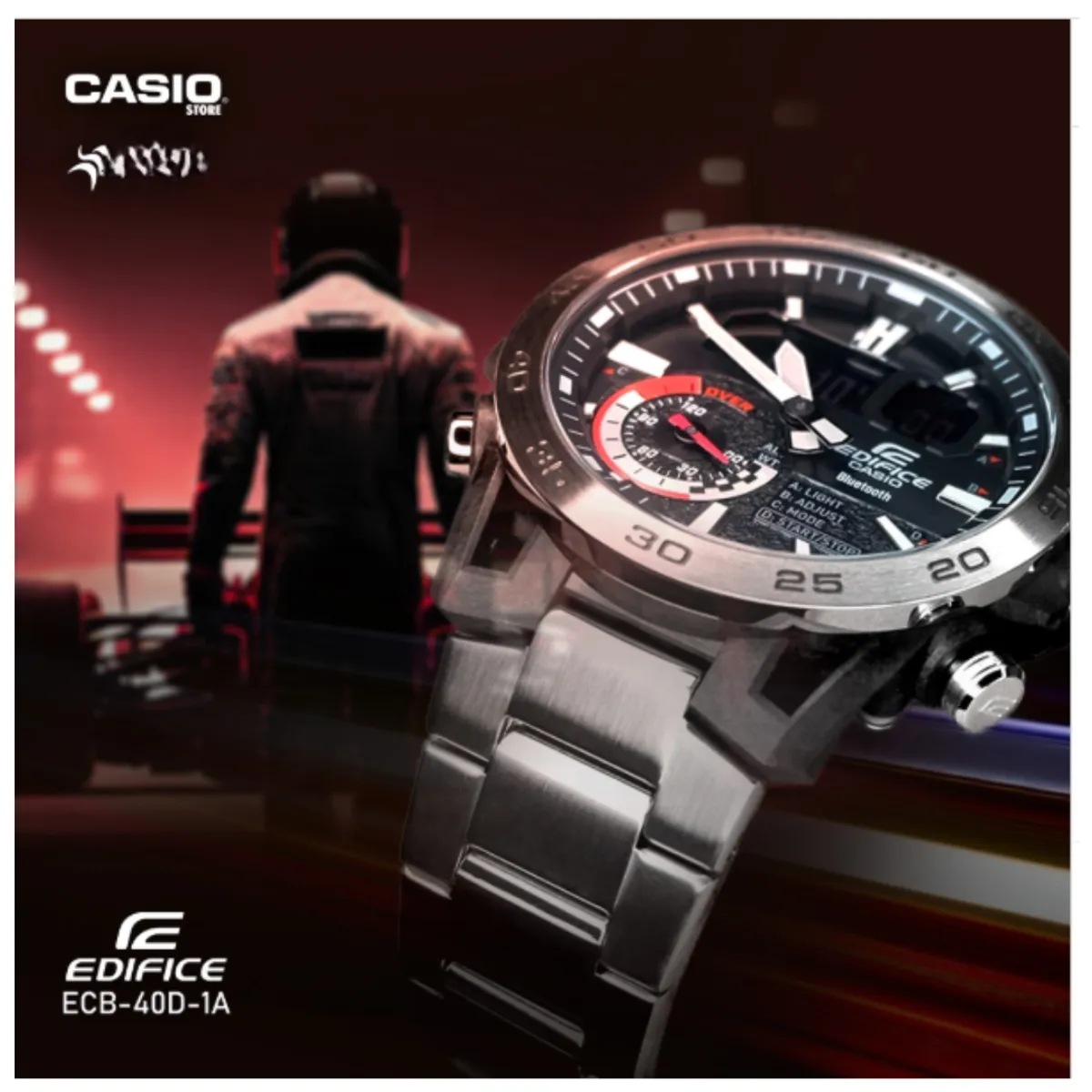 CASIO - Reloj Casio Edifice ECB-40D-1A Diseño Deportivo