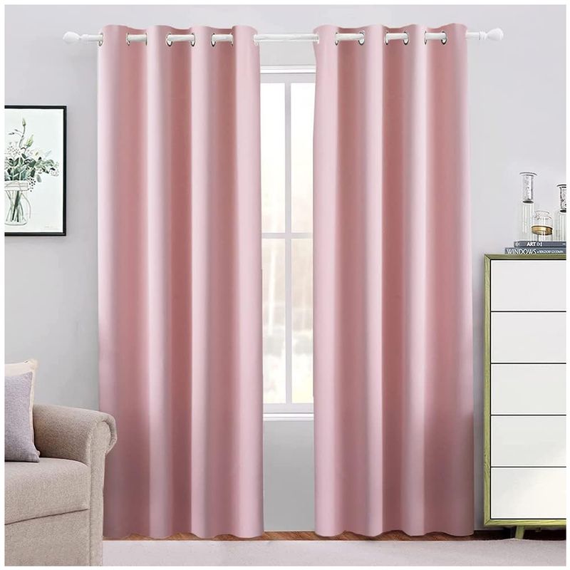 ONE PIXEL - Cortina 100% Blackout Engomada Termica Set 2 One Pixel 140x225 - Rosa