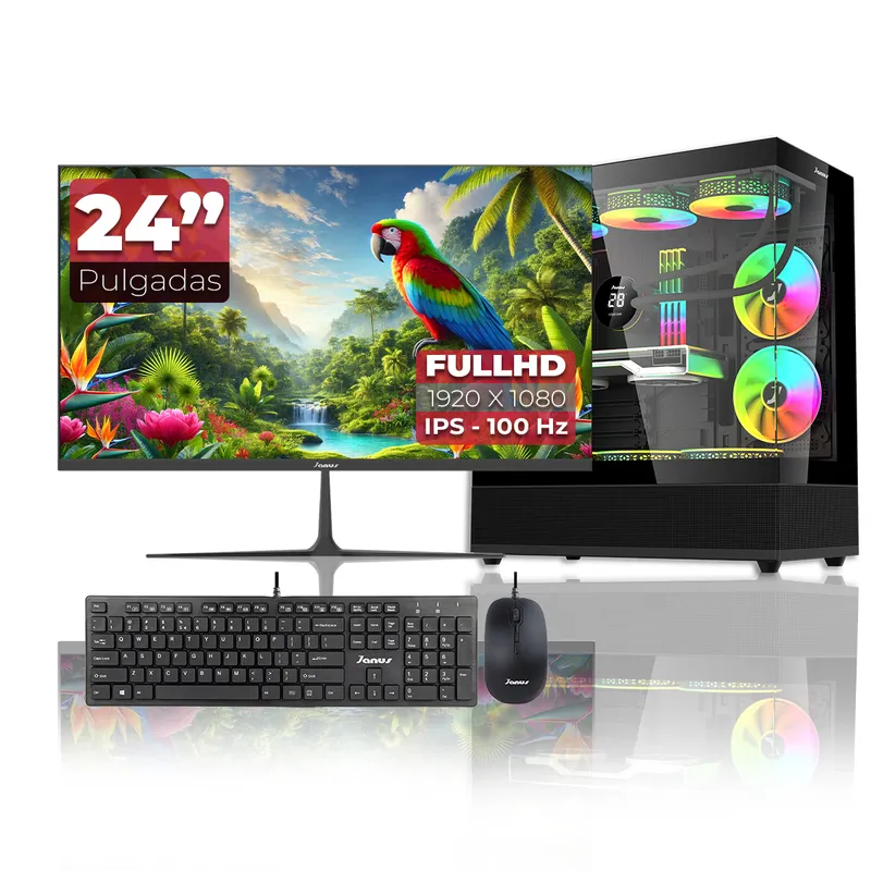 JANUS - PC Gamer Ryzen 5 5600GT RAM 16GB SSD 1TB RTX 3050 Monitor 24 Pulgadas 100Hz