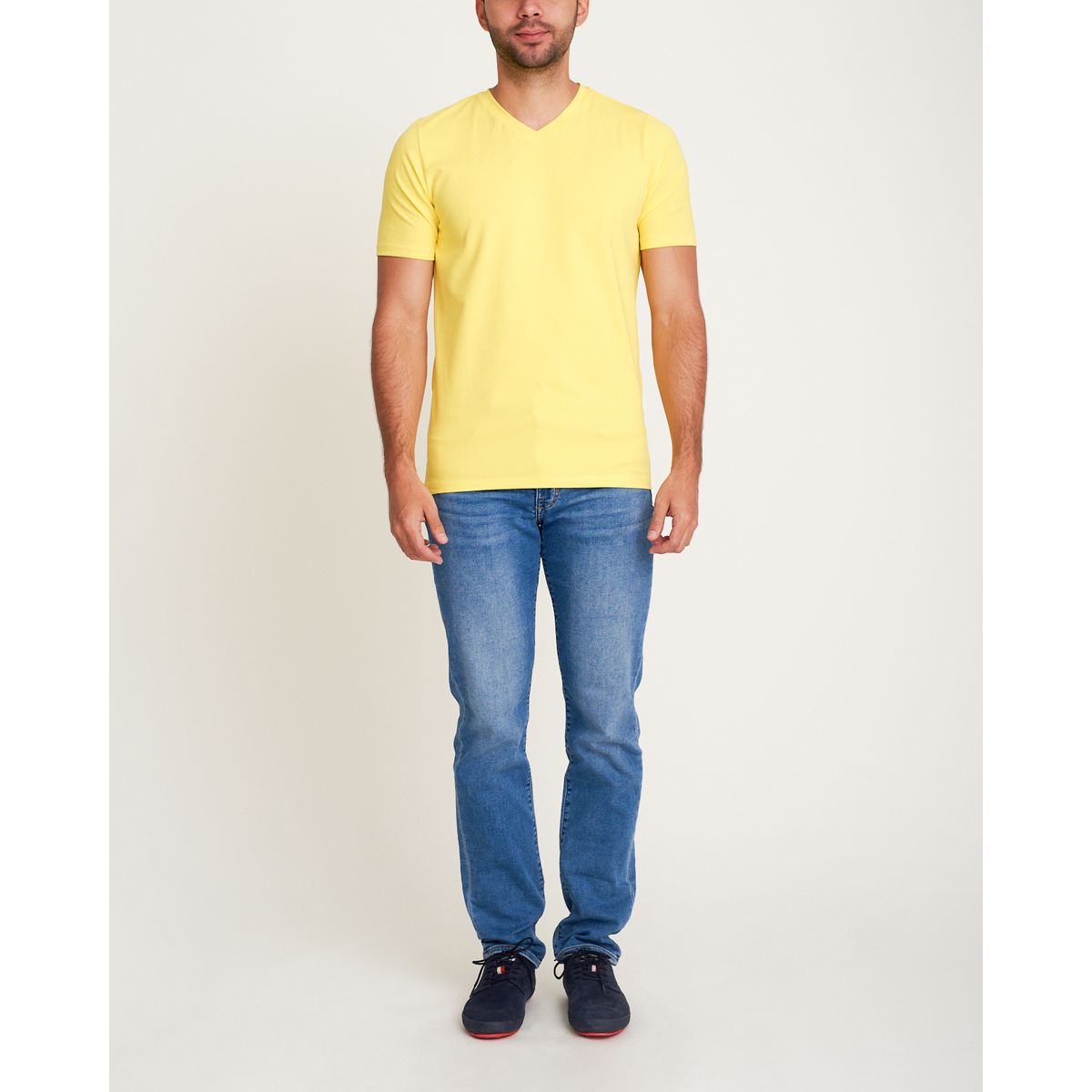 NO DRAMA - Camiseta cuello v NO DRAMA Amarillo CAMICUEVAMA