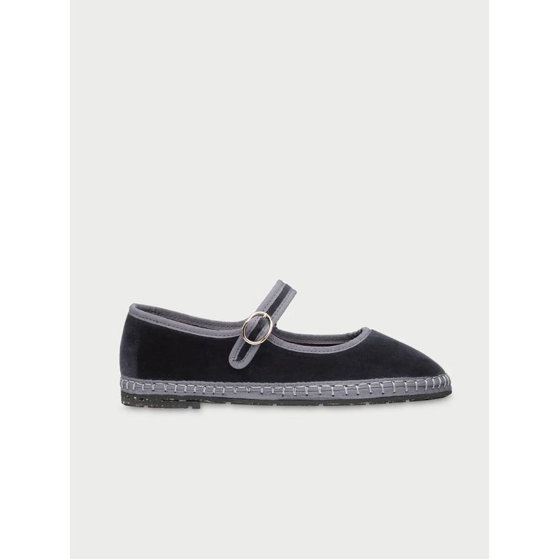 FLABELUS - Baleta mary jane velvet blanca FLABELUS Gris MARYJANEVELBLANC