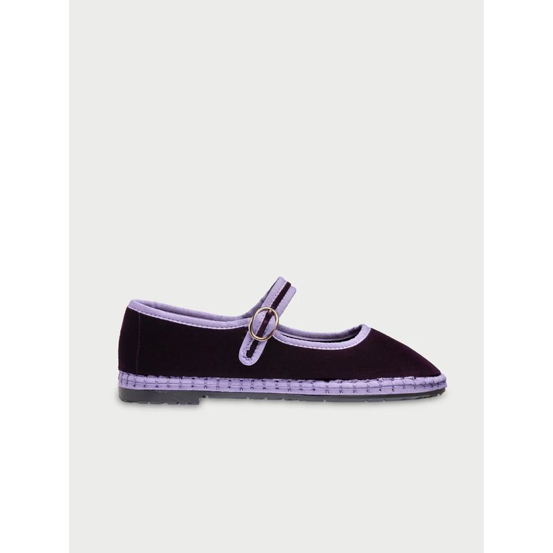 FLABELUS - Baleta mary jane velvet linton FLABELUS Morado MARYJANEVELLINTO