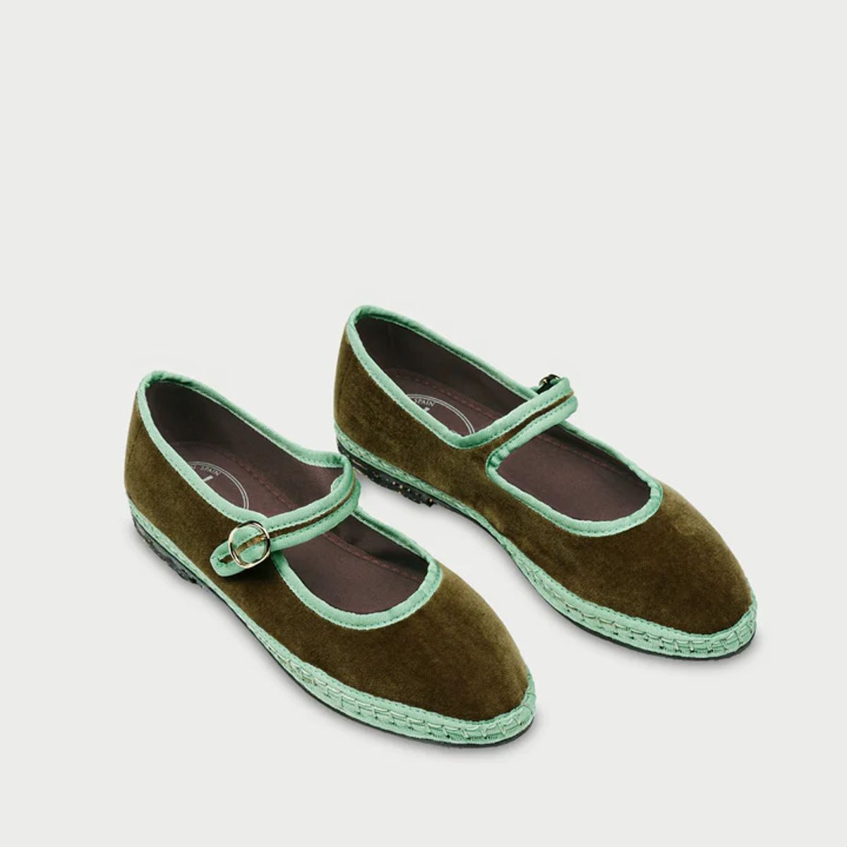 FLABELUS - Baleta mary jane velvet vera FLABELUS Verde MARYJANEVELVERA