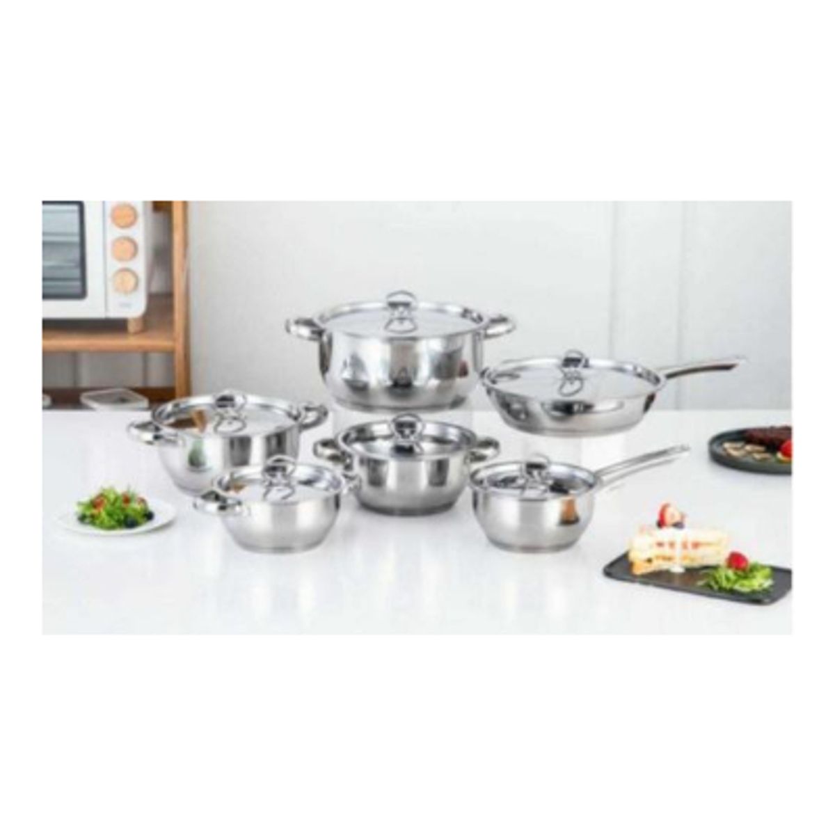 RENAHOUSE - Batería Ollas Acero Inoxidable Renahouse Germany 15 Pcs