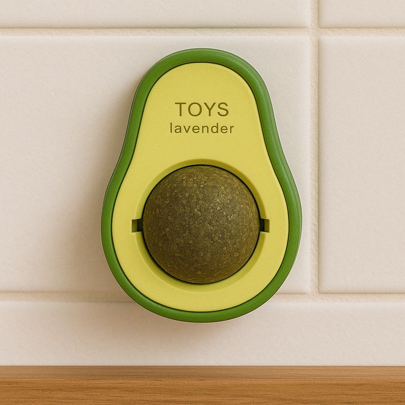 LEPAG - Juguete interactivo de aguacate con catnip Lepag para gatos adhesivo