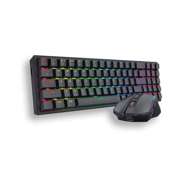REDRAGON - Kit Gamer Inalámbrico Redragon S136 Teclado RGB + Mouse Óptico 4000DPI