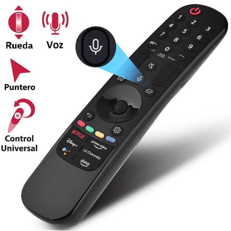 GENERICO - CONTROL COMPATIBLE LG MAGIC AN-MR22GA CON VOZ Y PUNTERO, 2022 A 2018