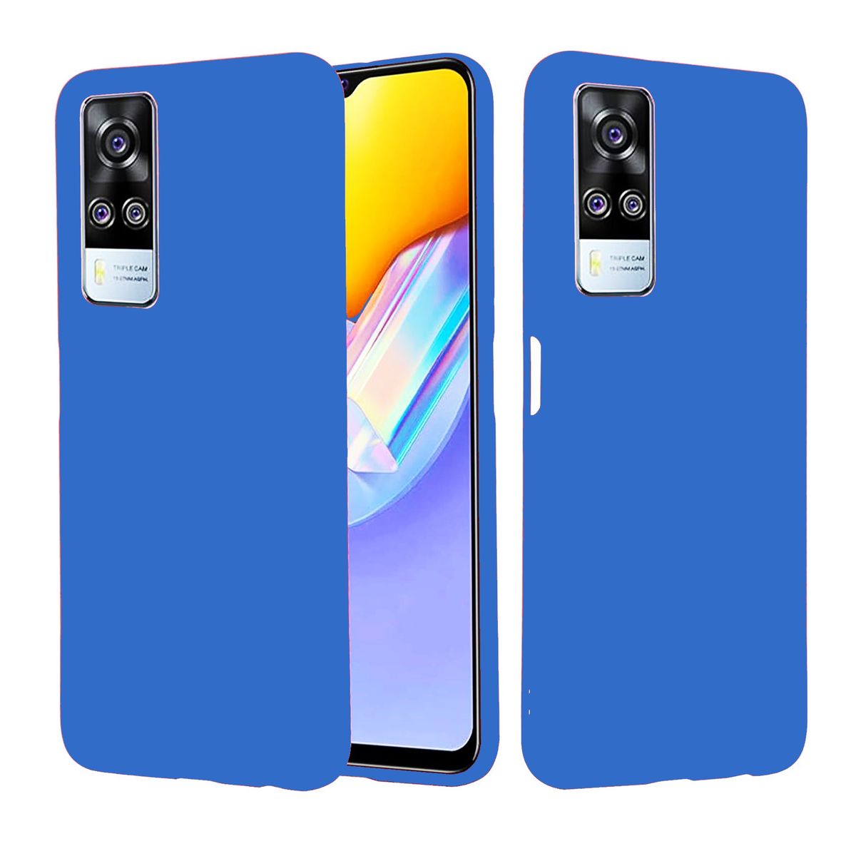 GENERICO - Funda Estuche Protector Silicone Case Compatible Vivo Y51 Azul