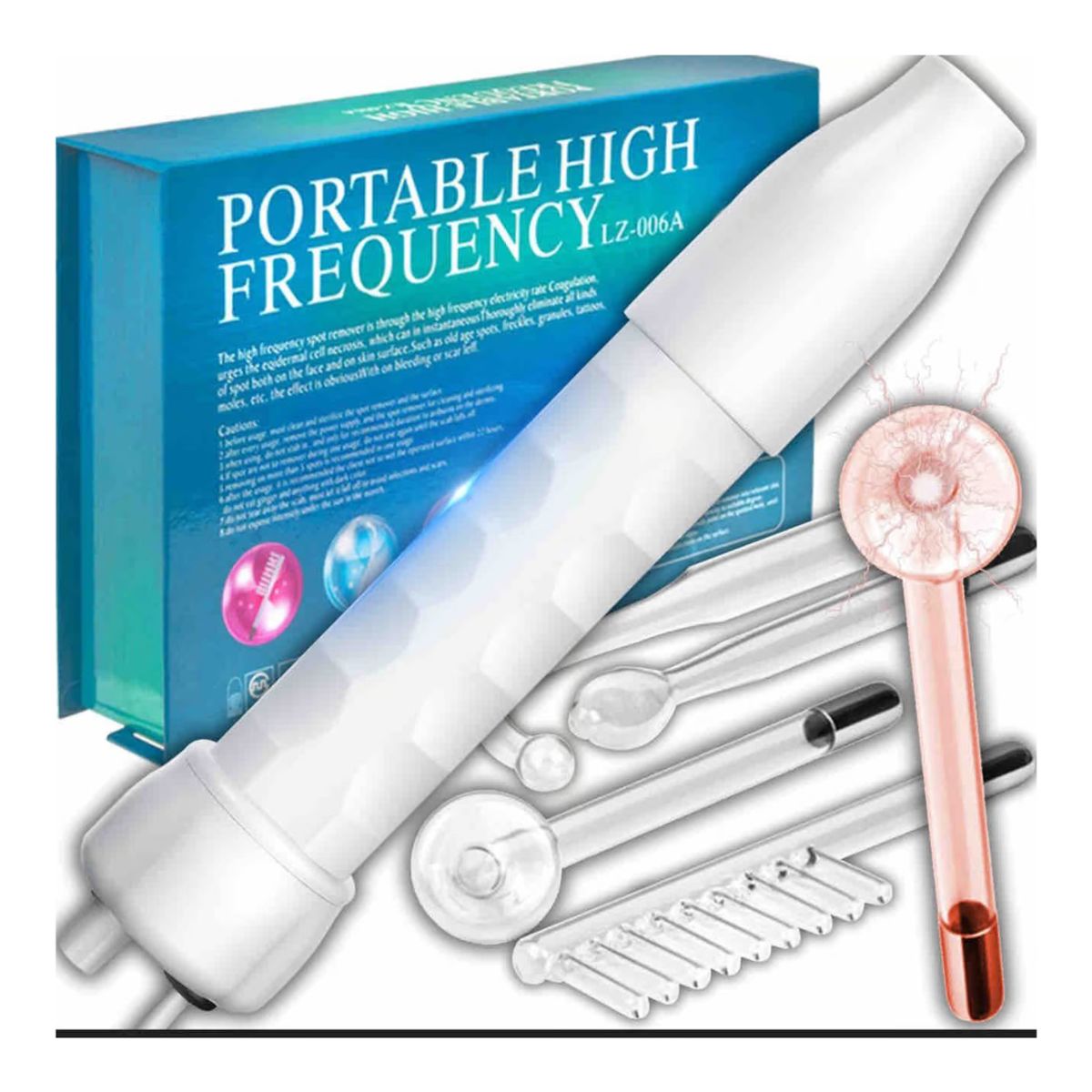 GENERICO - Alta Frecuencia Portatil Facial Y Corporal 4 Electrodos