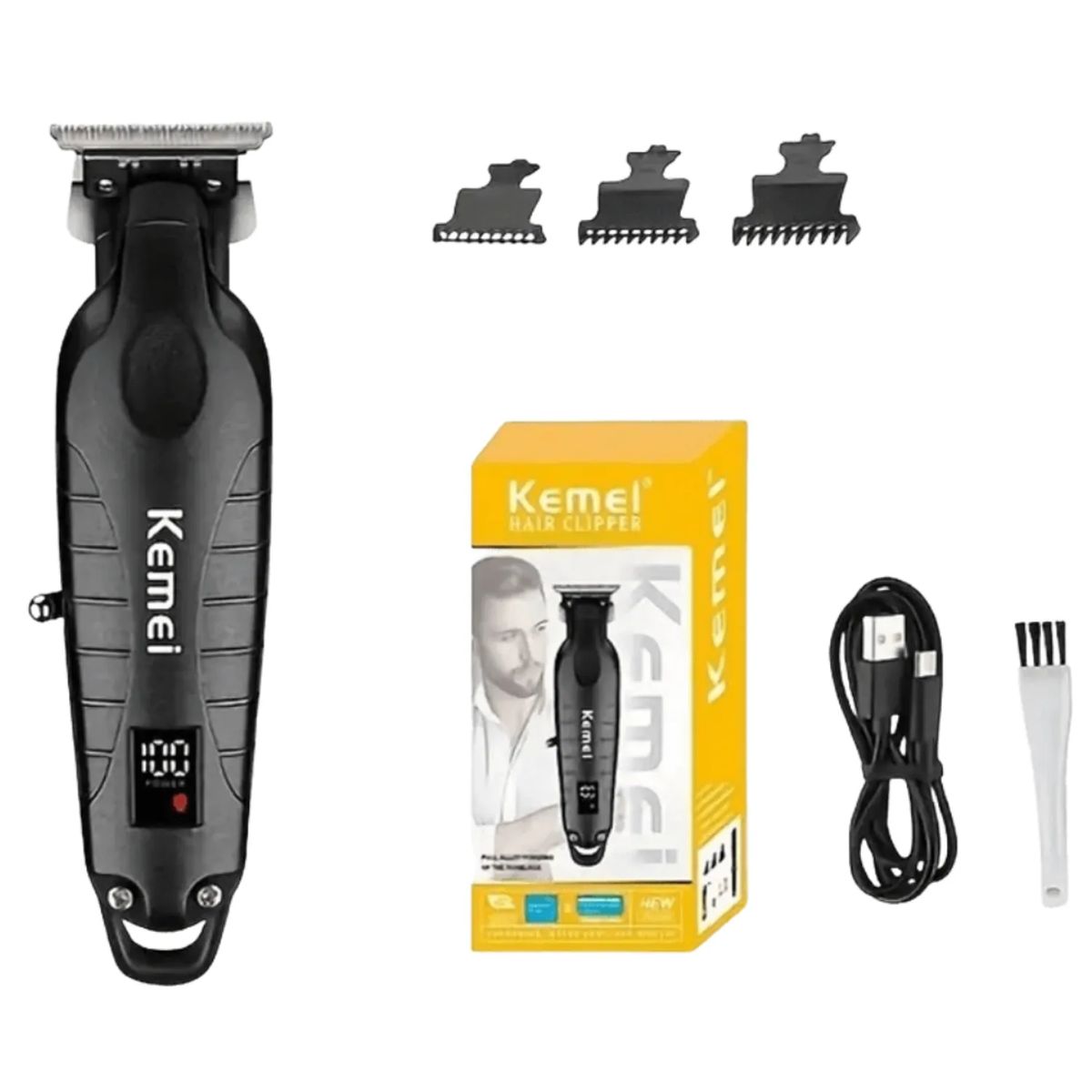 KEMEI - Maquina Patillera Profesional KM-2293 Para Cabello Barba