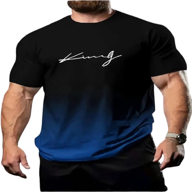GENERICO - Camiseta King Color Azul Oscuro