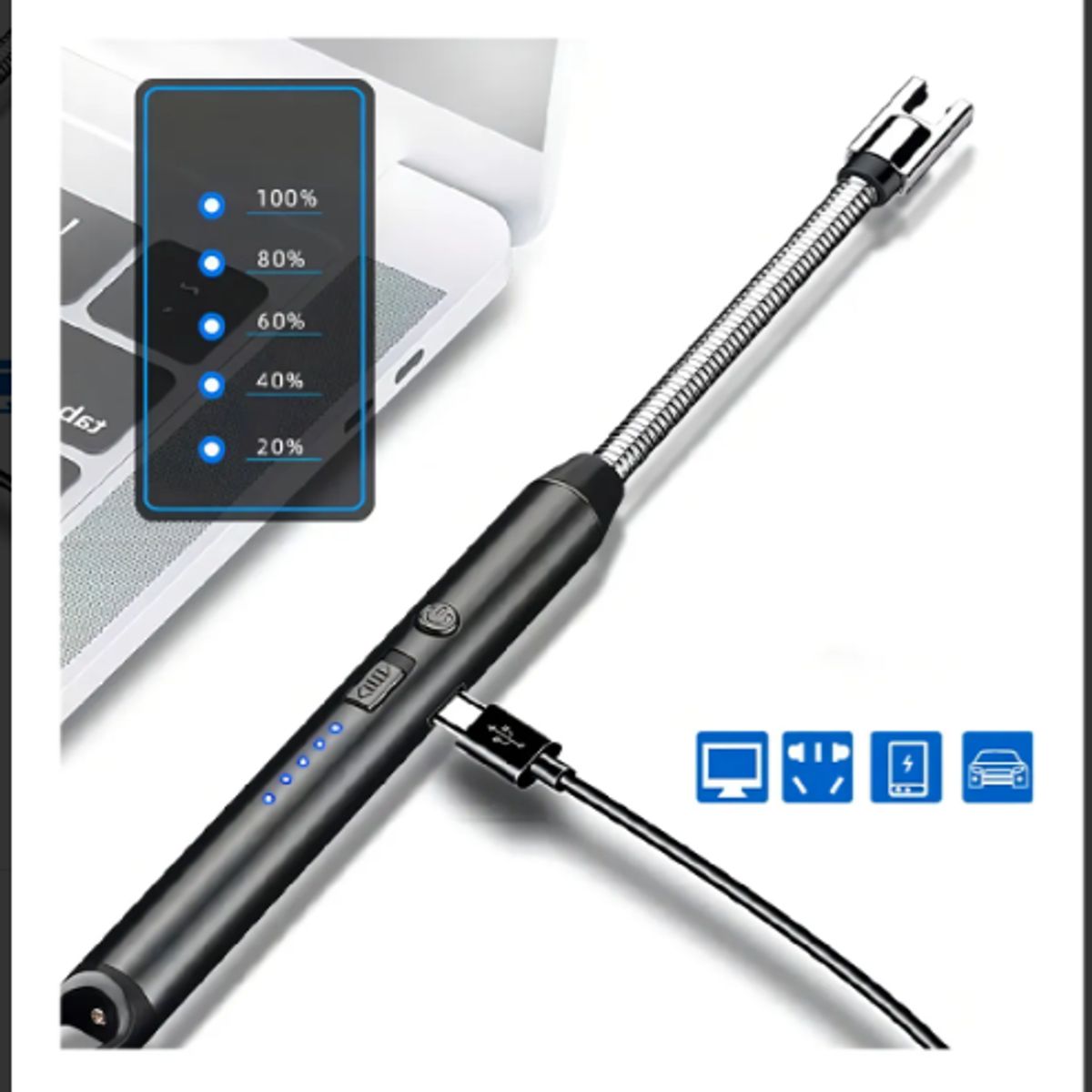 GENERICO - Encendedor Electrico Portatil Recargable Plasma