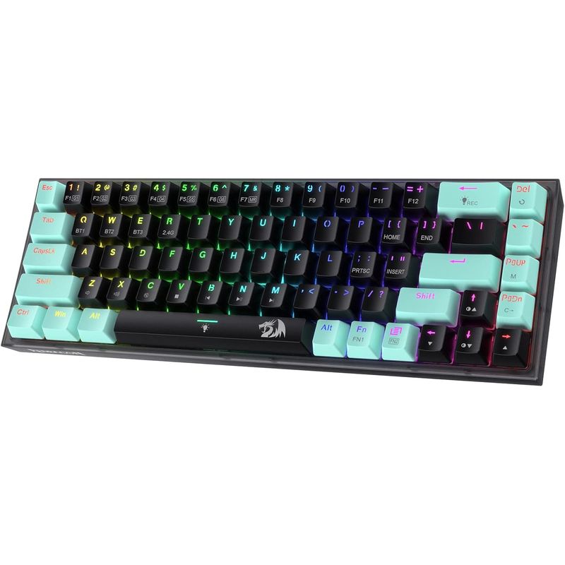 REDRAGON - Teclado Mecánico Gamer Castor Pro K631 RGB Inalámbrico 24g