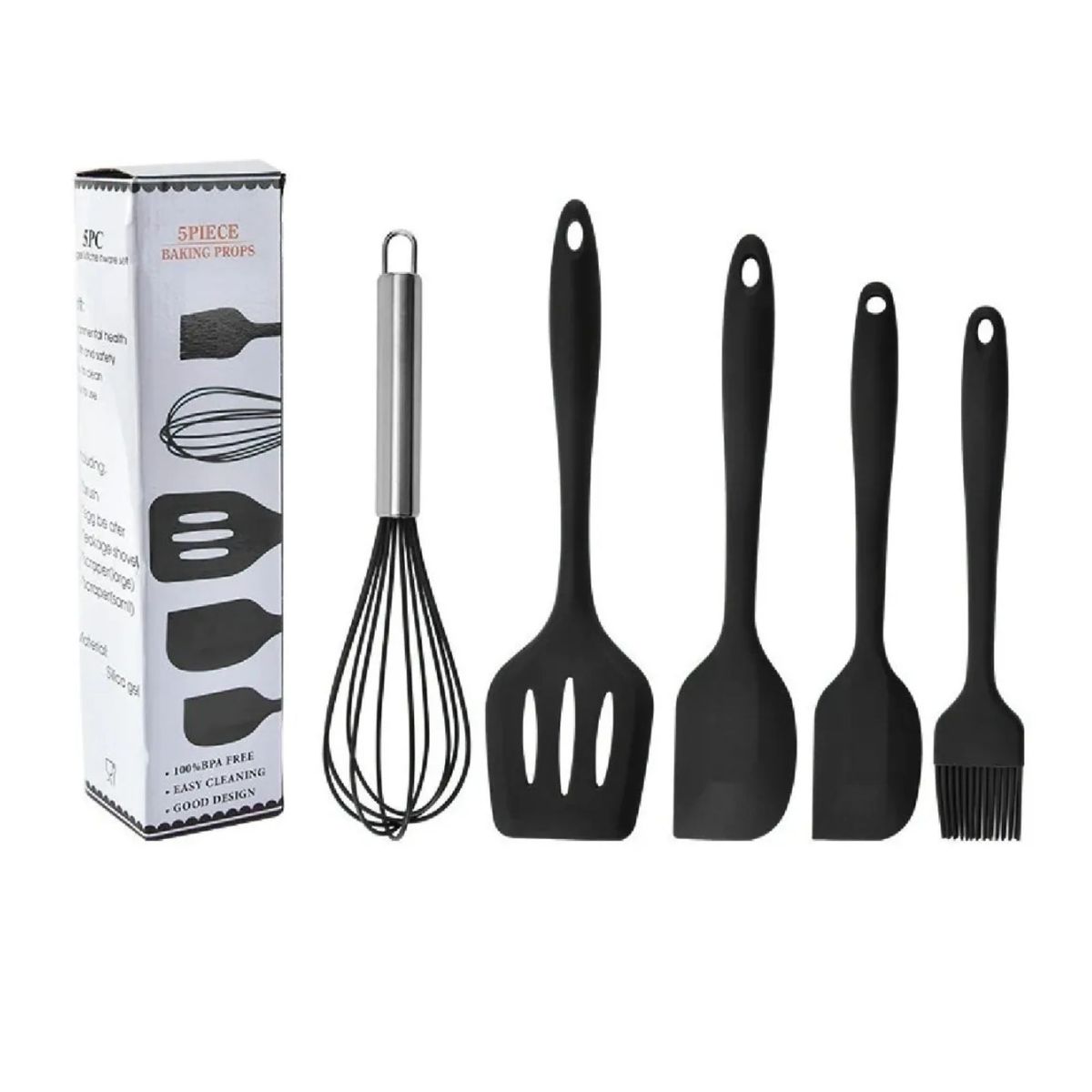 TRIPLE CLEAN - Set De 5 Espátulas De Silicona Para Cocina