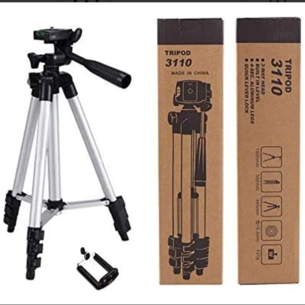GENERICO - Trípode Para Cámara 3110 Centimetros - Soporte Para Celular