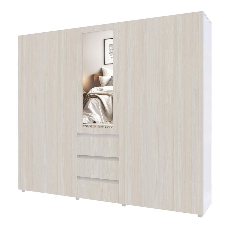 MADERKIT - Armario Java 230m Color Niebla Blanco