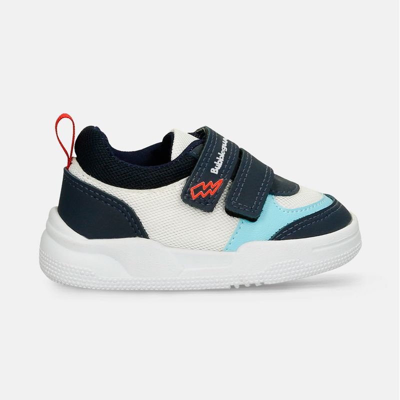 BUBBLE GUMMERS - Tenis Bebé Para Niño Bubblegummers Blanco-Azul Remo