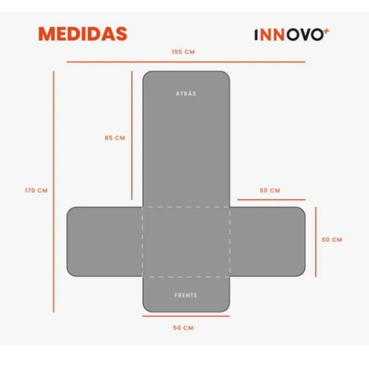 INNOVA - Protector Sofa 1 Puesto Azul Con Beige Semi Impermeable