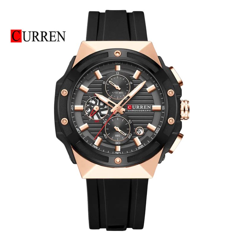 CURREN - Reloj CURREN 8462 Cronógrafo Para Hombre Negro