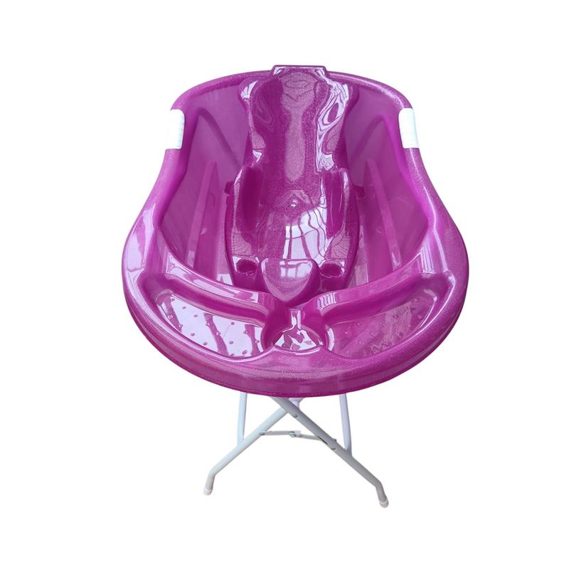 PRODEHOGAR - Bañera o Tina Para Bebe Con Soporte Plastico y Base Metalica