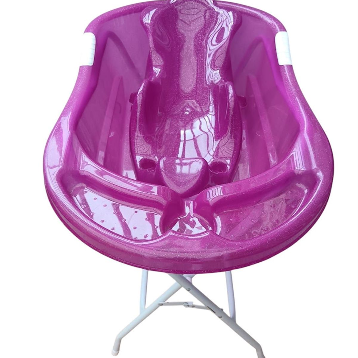 PRODEHOGAR - Bañera o Tina Para Bebe Con Soporte Plastico y Base Metalica