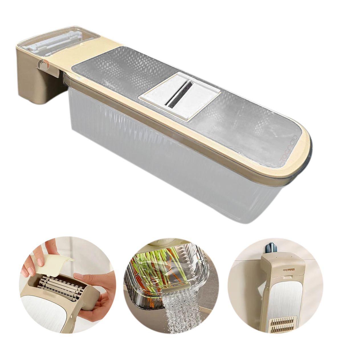 ZOCOCIO - Mandolina Rayador Cortador De Vegetales Multifuncional