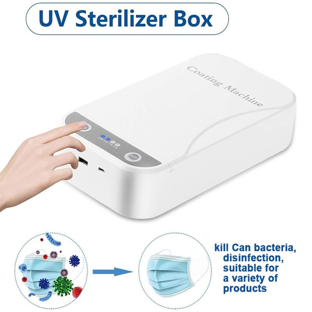 GENERICO - Caja Esterilizadora Uv Antivirus Antibacterial Desinfeccion