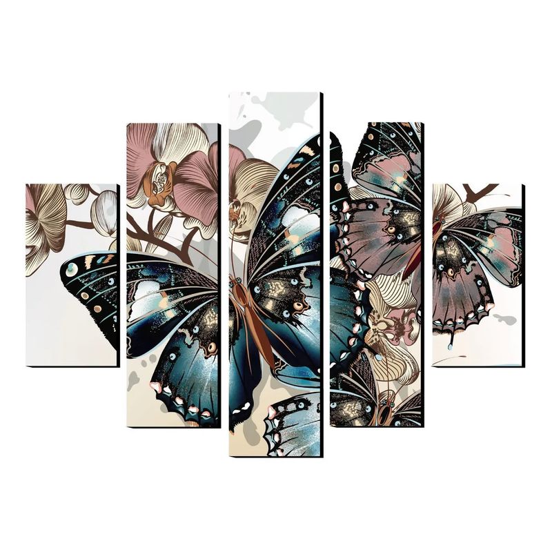GENERICO - Cuadro Decorativo Mariposas Vintage Moderno