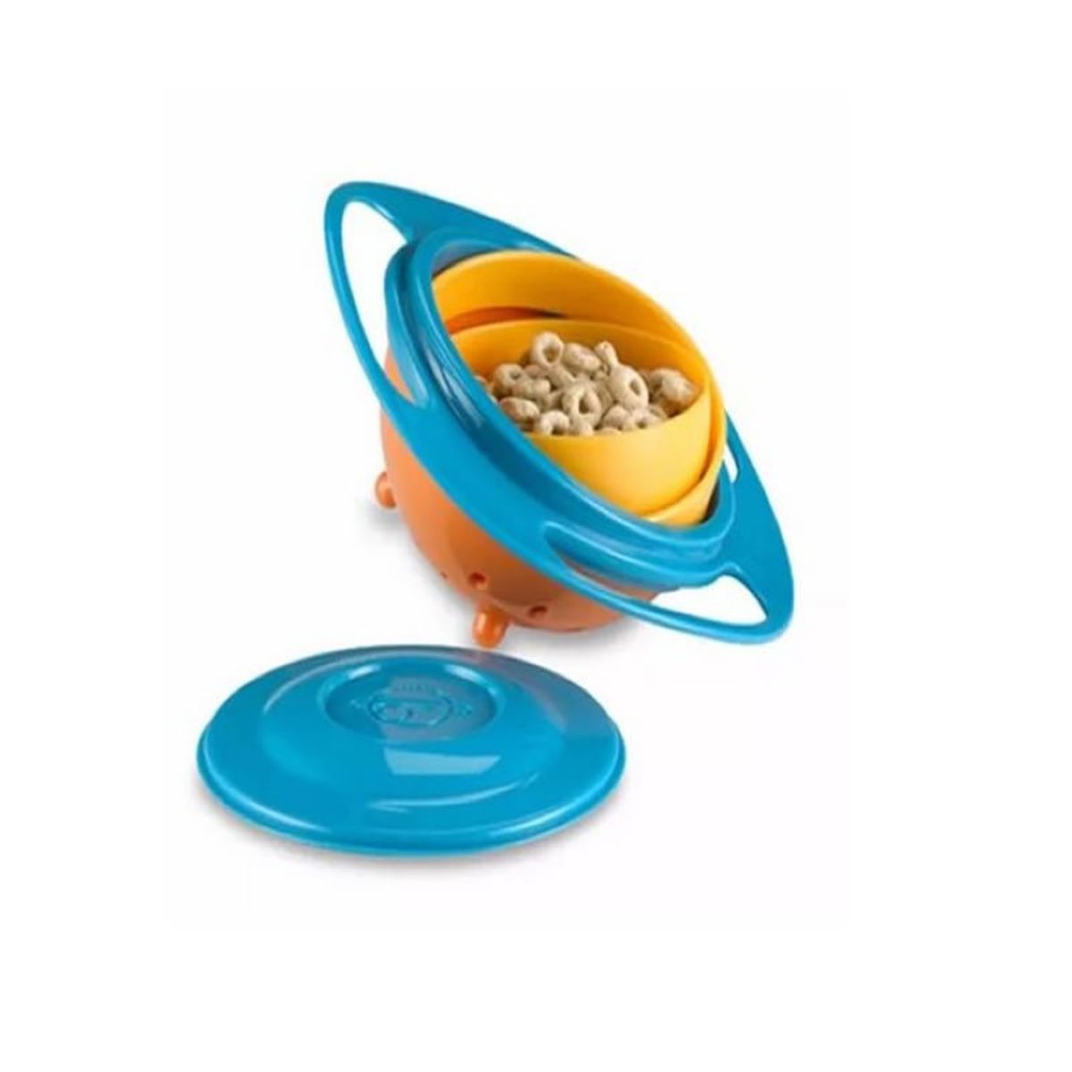 GENERICO - Plato Gyro Bowl Antiderrame 360 Niños Bebe Giratoria Rosado
