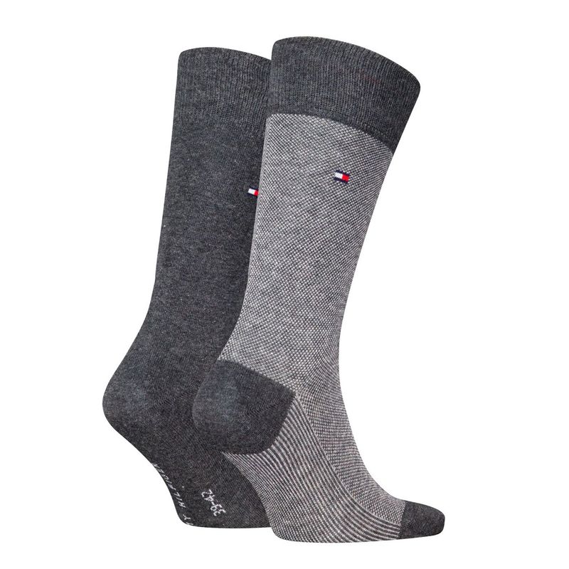 TOMMY HILFIGER - Pack gris de 2 medias con logo Tommy Hilfiger