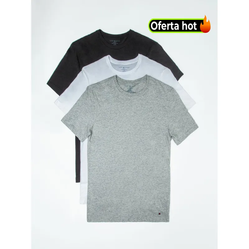 TOMMY HILFIGER - Pack multicolor de 3 Camisetas para hombres Tommy Hilfiger