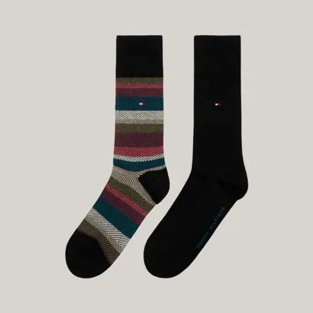 TOMMY HILFIGER - Pack negro de 2 medias con logo Tommy Hilfiger
