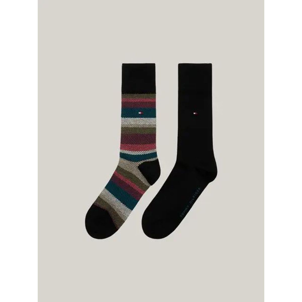 TOMMY HILFIGER - Pack negro de 2 medias con logo Tommy Hilfiger