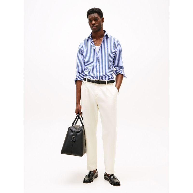 TOMMY HILFIGER - Camisa azul TH Flex de rayas Tommy Hilfiger