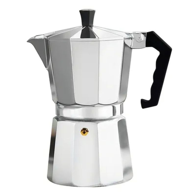 GENERICO - Cafetera Manual Metálica 6 Tazas Tipo Expreso