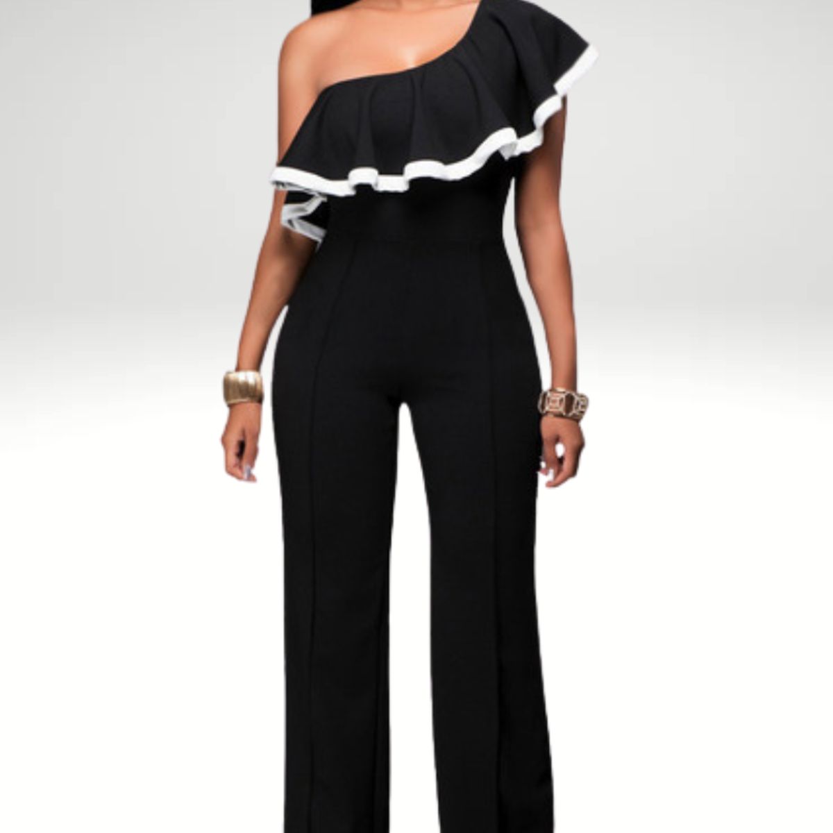 NEGRELI - ENTERIZO DE MUJER FORMAL CASUAL DE UN HOMBRO REF-1029