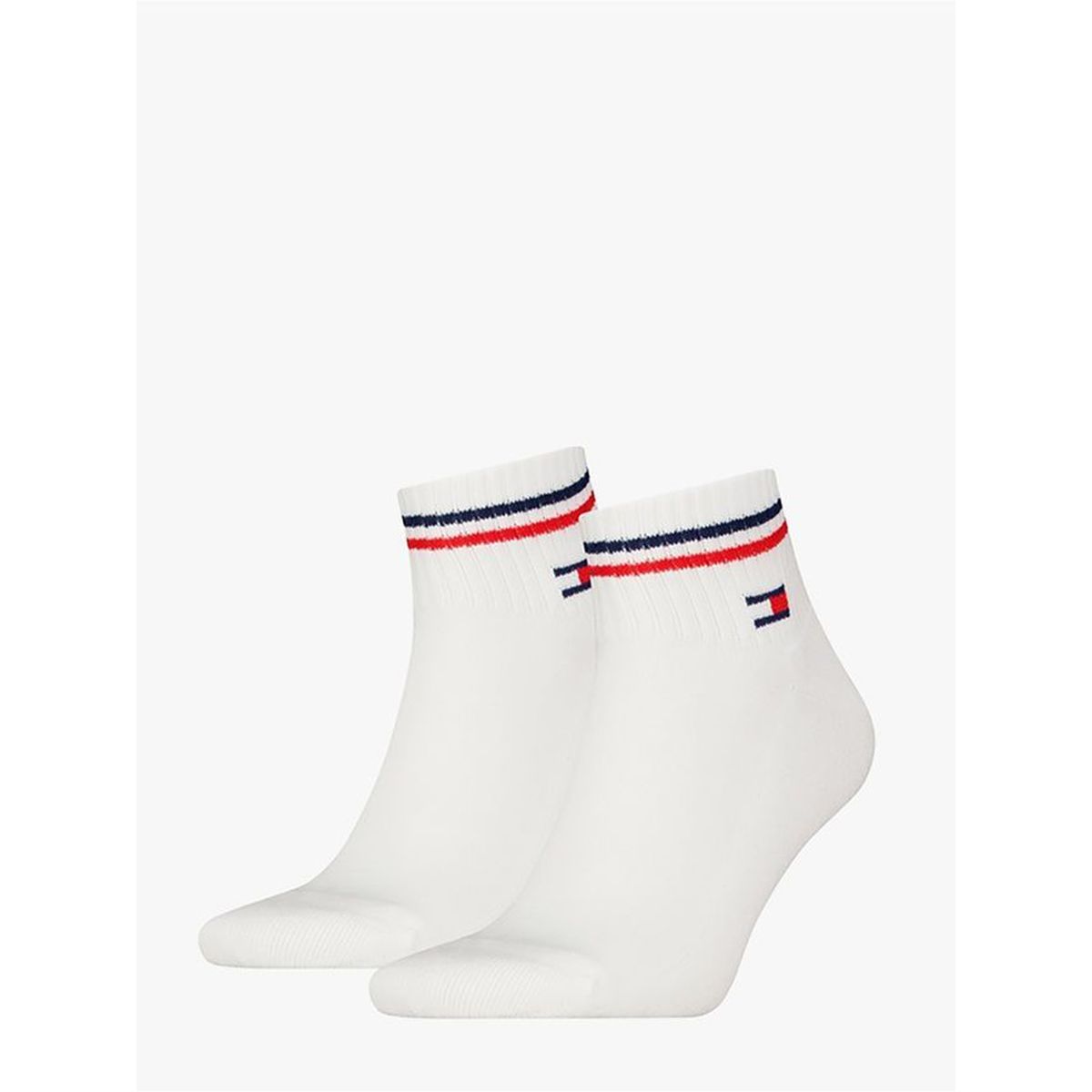 TOMMY HILFIGER - Pack blanco de 2 calcecines con logo Tommy Hilfiger