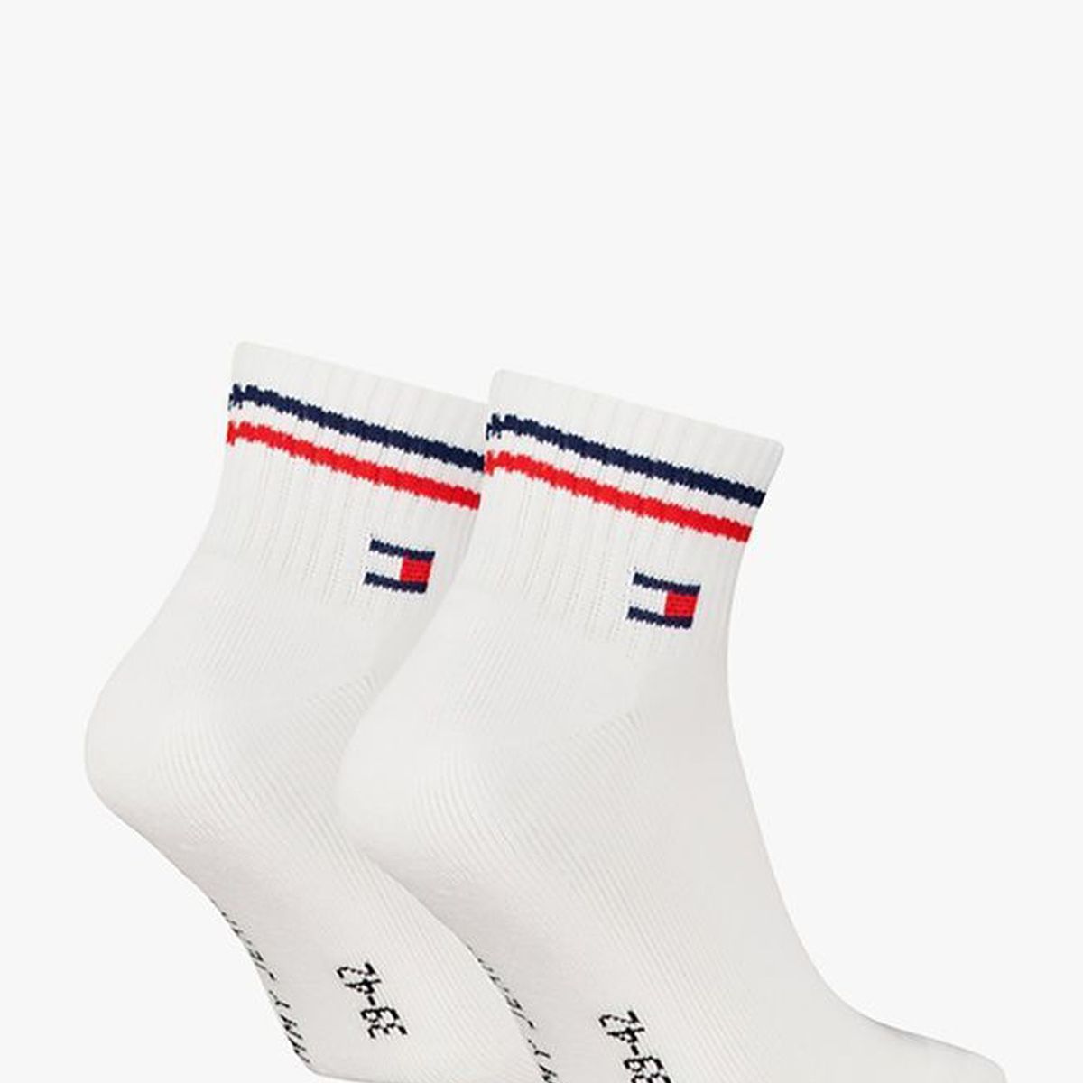 TOMMY HILFIGER - Pack blanco de 2 calcecines con logo Tommy Hilfiger