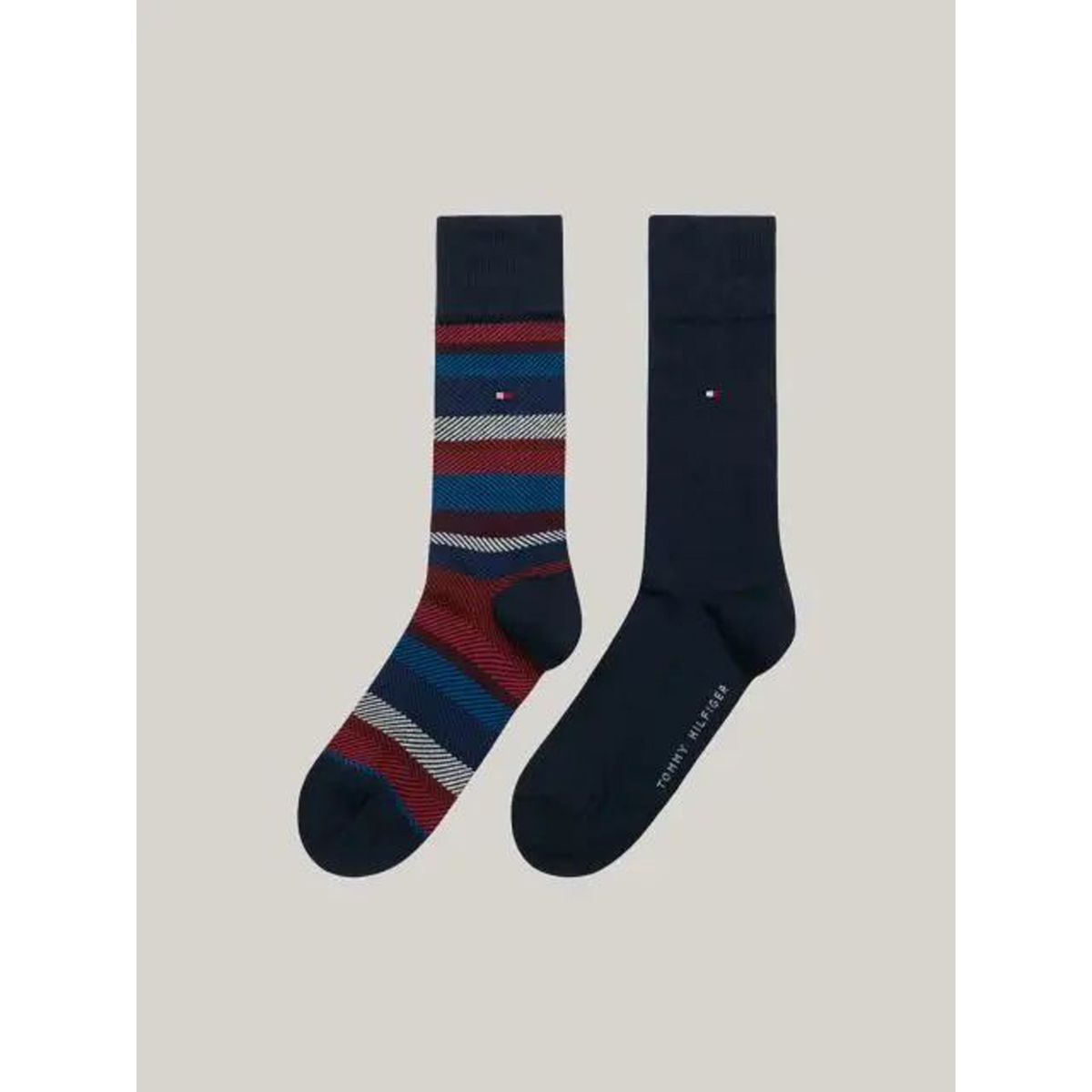 TOMMY HILFIGER - Pack azul de 2 medias con logo Tommy Hilfiger